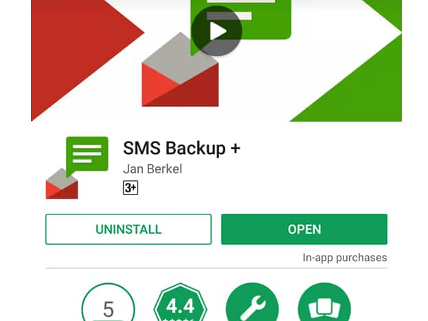 સૌથી પહેલા ગૂગલ પ્લે સ્ટોરમાંથી SMS Backup+ એપ્લીકેશનને ડોઉનલોડ કરો.. 