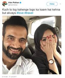 ઇરફાન પઠાણે પત્ની સાથેની સેલ્ફી શેર કરી, ફેસબુક પર બન્યો ટ્રોલનો શિકાર