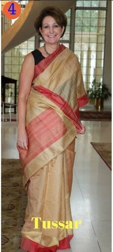 લગભગ 90 ટકા લોકોએ તેમને કાંજીવરમ સાડી પહેરવાની સલાહ આપી છે. એક જણે ટસરની પ્રશંસા કરતા લખ્યું કે ઇનડોરમાં સારી લાગશે પરંતુ આઉટડોરમાં તો કાંજીવરમ પહેરો. જ્યારે કેટલાક યુઝર્સે તેમને સંબલપુરી તો કેટલાકે તો મૈસુર સિલ્કની સાડી પહેરવા સુધીની સલાહ આપી દીધી છે.