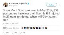 કૉંગ્રેસનો મોદી સરકાર પર પ્રહાર, કહ્યુ- મોદી શાસનમાં બન્યા ટ્રેન અકસ્માતના રેકૉર્ડ