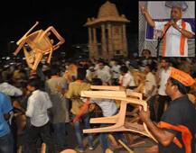 નીતિન પટેલ ભાષણ આપવા ઊભા થયા ને ખુરશીઓ ઉછળી, કોણે ઉછાળી ખુરશીઓ? જાણો