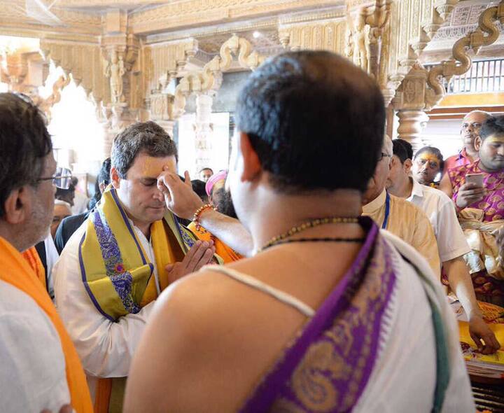 રાહુલ સામે ત્રીજો પડકાર - હિન્દુ વિરોધી છબી બદલવાનો પ્રયત્નઃ રાહુલ 2014 લોકસભા ચૂંટણી પછી કોંગ્રેસની હિન્દુ વિરોધી છબી બદલવાનો પણ પ્રયત્ન કરી રહ્યા છે. તેઓ કોંગ્રેસના મુસ્લિમ તુષ્ટિકરણ અને બહુસંખ્યકોની ઉપેક્ષાનું લેબલ હટાવવા માગે છે. રાહુલે 2014માં ઉત્તરાખંડથી શરૂઆત કરી હતી. જ્યારે તે કેદારનાથના દર્શન માટે પહોંચ્યા હતા. ત્યારપછી તેઓ જે પણ રાજ્યમાં ચૂંટણીની રેલી કરે છે ત્યાંના ખાસ મંદિરોમાં પૂજા કરે છે. રાહુલ ગુજરાતમાં અત્યાર સુધીમાં 26 વખત મંદિર જઈ ચૂક્યા છે. તેઓ પોતાની જાતને દેશભક્ત, જનોઈધારી બ્રાહ્મણ ગણાવે છે. તેઓ ગુજરાતમાં જય સરદાર, જય ભવાનીના નારા પણ લગાવી ચૂક્યા છે.