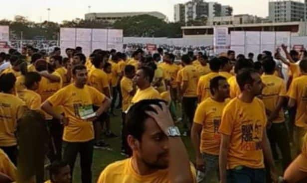 મેરેથોનમાં હાજર રહેલા દોડવીરો