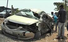 તલોદ: ફૂલ સ્પીડે ટ્રક ચાલકે કારને અડફેટે લીધી, પતિ-પત્ની સહિત ઘટનાસ્થળે 4નાં મોત, કારનો થયો કચ્ચરઘાણ