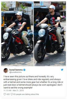 આ એક્ટરે હેલમેટ પહેર્યા વિના ચલાવ્યું બાઇક તો મુંબઇ પોલીસે ફાડ્યું ચલણ, જાણો કેટલો થયો દંડ