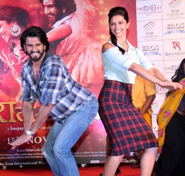 ફિલ્મના પ્રમોશન દરમિયાન રણવીર અને દીપિકા.