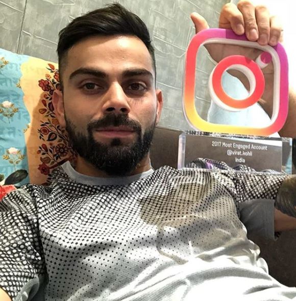 વિરાટ કોહલીએ ઇન્સ્ટાગ્રામ એવોર્ડ સાથેની તસવીર કરી પોસ્ટ, જાણો શું કહ્યું