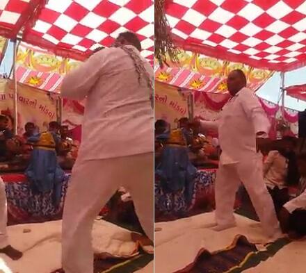 સુરેન્દ્રનગર: સુરેન્દ્રનગર જિલ્લાના સાયલાના છડીયાળી ગામે યોજવામાં આવેલા માતાજીના નવરંગા માંડવામાં સુરેન્દ્રનગરના પૂર્વ સાંસદ અને લીંબડીના કોંગ્રેસી ધારાસભ્ય સ્ટેજ ઉપર જ ધૂણવા લાગ્યા હતા. એટલું જ નહીં ‘ખમ્મા ખમ્મા’ના પોકારો પણ પાડ્યા હતા. કોંગ્રેસના આ ધારાસભ્યનો વીડિયો સોશિયલ મીડિયામાં વાયરલ થયો છે.