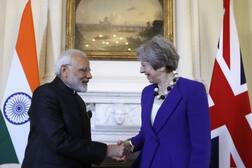 બ્રિટિશ PM થેરેસા મેને મળ્યા વડાપ્રધાન મોદી, આ મુદ્દાઓ પર થઈ ચર્ચા