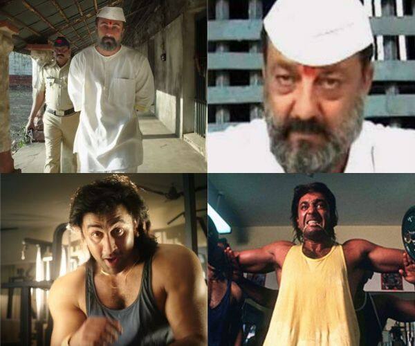  સંજૂના પ્રથમ પોસ્ટરમાં તે અલગ-અલગ પાંચ અંદાજમાં જોવા મળ્યો. આ તમામ રોલમાં રણબીર એકદમ સંજય દત્ત જેવો લાગી રહ્યો છે. આ પોસ્ટરમાં સંજય દત્તની બોલીવુડમાં એન્ટ્રીથી લઈને તેના જેલ જવા સુધીના લૂક સામેલ છે.