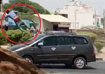 આ Live અકસ્માત જોઈને હચમચી જશો! આ રીતે ઈનોવાએ યુવકને 10 ફૂટ હવામાં ફંગોળ્યો