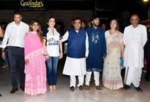 સગાઈ બાદ જમાઈ સાથે ઇસ્કોન મંદિર પહોંચ્યો અંબાણી પરિવાર, જુઓ PHOTOS