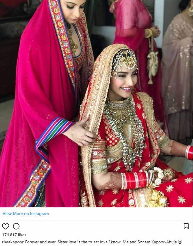 રેહા કપૂરે કરેલી ઇન્સ્ટાગ્રામ પોસ્ટનો સ્ક્રીન શોટ.