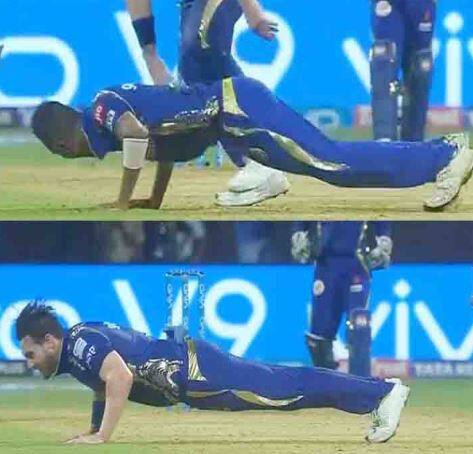 એક સમયે એવું લાગતું હતું કે કિંગ્સ ઇલેવન સરળતાથી મેચ જીતી જશે પરંતુ મુંબઇના ખેલાડીઓએ કિંગ્સ ઇલેવનના હાથમાંથી જીતનો કોળિયો ઝૂંટવી લાવ્યા હતા. જીત બાદ ખુશ બોલર મિશેલ મૈક્લેનાધન મેદાન પર જ પુશઅપ કરવા લાગ્યો હતો.