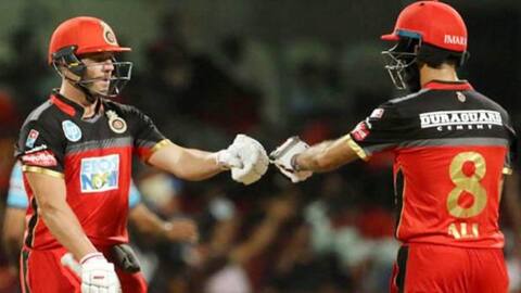 RCB vs SRH: બેંગલુરુએ સનરાઈઝર્સ હૈદરાબાદને આપ્યો 219 રનનો લક્ષ્યાંક, ડિવિલિયર્સ-મોઈન ઓલીની ફિફ્ટી