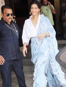 સાડી સાથે શર્ટ પહેરી ફિલ્મ \'વીરે દી વેડિંગ\'ના પ્રમોશનમાં પહોંચી સોનમ કપૂર, જુઓ તસવીરો