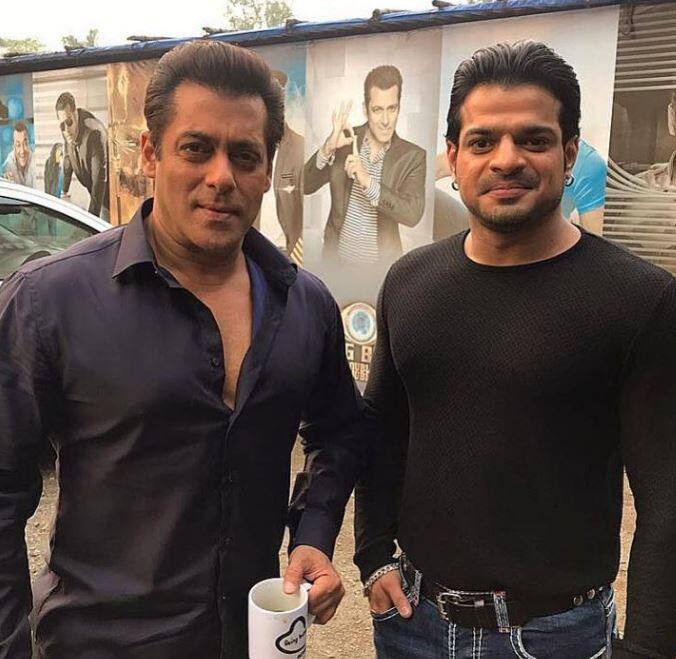 સલમાન ખાન સાથે કરન પટેલ.