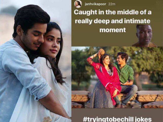  આ સાથે જાહ્નવીએ ઈશાન સાથે ફિલ્મના શૂટિંગના કેટલાક કેન્ડિડ અને ઇન્ટિમેટ તસવીરો શેયર કરી લખ્યું છે કે, ‘ખૂબ જ ડીપ અને ઇન્ટિમેટ મોમેન્ટ’ વચ્ચે ઝડપાઈ ગયાં.’ જાહ્નવી કપૂરની ફિલ્મ ‘ધડક’ મરાઠી સુપરહિટ ફિલ્મ ‘સૈરાટ’ની જ હિન્દી રિમેક છે, જે આવતા મહિને 20 જુલાઈએ રિલીઝ થશે.