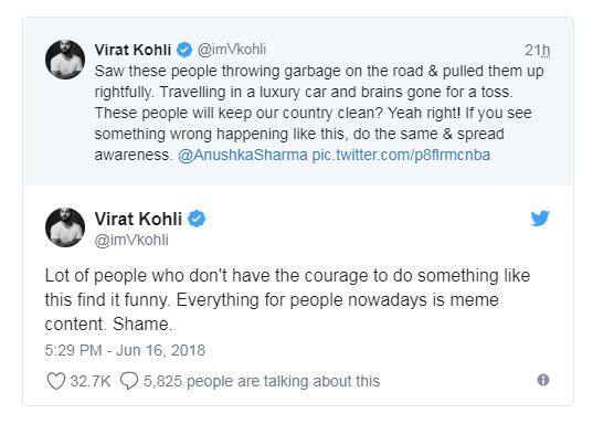 જે બાદ અન્ય એક ટ્વિટમાં વિરાટ કોહલીએ કહ્યું, ‘ ઘણા લોકો આ પ્રકારનું કંઈ કરવાનું સાહસ કરતા નથી. તેને મજાક સમજે છે. આજકાલ લોકો માટે દરેક ચીજ મીમ કન્ટેન્ટ છે. શરમની વાત છે.’