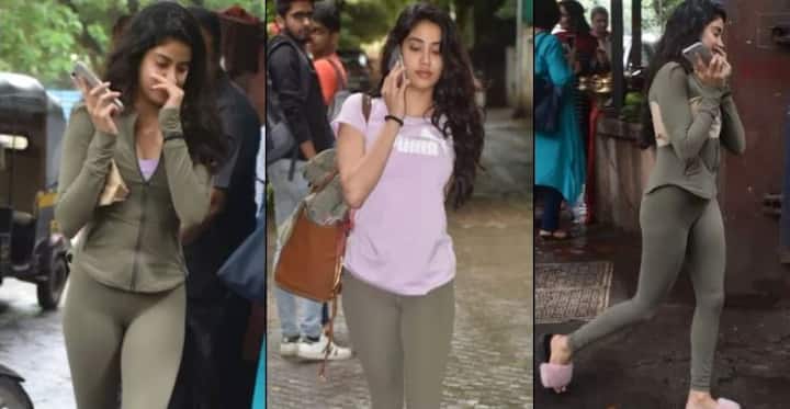  મુંબઈ: બોલીવૂડ અભિનેત્રી જ્હાનવી કપૂર મુંબઈના રસ્તાઓ પર બિંદાસ્ત ફરતી જોવા મળી આ દરમિયાન તેની કેટલીક તસવીરો કેમેરામાં કેદ થઈ હતી. (તમામ તસવીર માનવ મંગલાણી)