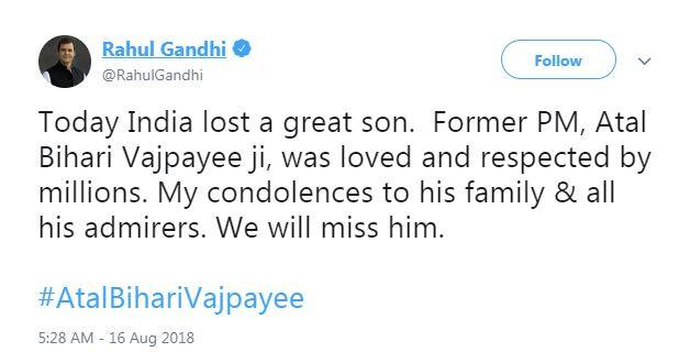 રાહુલ ગાંધીએ ટ્વિટ કરી કહ્યું,