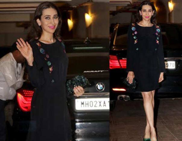 સૈફ અલી ખાનના જન્મદિવસની પાર્ટીમાં પત્ની કરીના કપૂર ખાન પણ હાજર હતી. આ પાર્ટીમાં કરિશ્મા કપૂર પણ સામેલ થઈ હતી. કરિશ્મા આ પાર્ટીમાં બ્લેક કલરના શોટ્સમાં પહોંચી હતી જેમાં તે ખૂબ સુંદર લાગી રહી હતી. 