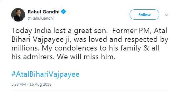 રાહુલ ગાંધીએ ટ્વિટ કરી કહ્યું,