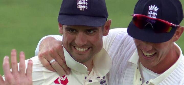 રહાણેનો કેચ પકડ્યા બાદ કૂક પણ આનંદિત થઈ ઉઠ્યો હતો.