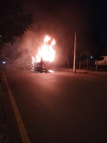 સુરતઃ અલ્પેશ કથિરીયાની ધરપકડ બાદ ભડક્યા પાટીદારો, પાસના કાર્યકરોએ સળગાવી BRTS બસ