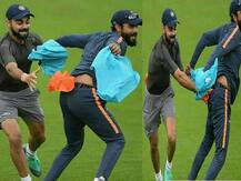 પ્રેક્ટિસ સેશનનમાં રવિન્દ્ર જાડેજા સાથે મસ્તી કરતો જોવા મળ્યો વિરાટ કોહલી, તસવીર વાયરલ