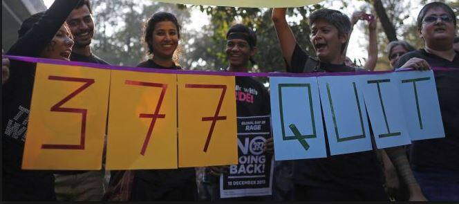 નાઝ ફાઉન્ડેશન નામની એક સ્વૈચ્છીક સંસ્થાએ કલમ 377નો મુદ્દો ઉઠાવી 2001માં દિલ્હી હાઇકોર્ટમાં કેસ કર્યો હતો જેણે બે પુખ્ત વયની વ્યક્તિઓ વચ્ચેના સમલૈંગિકતા સબંધોને અપરાધની શ્રેણીમાંથી રદ કર્યો હતો. કોર્ટે એ કલમને ગેરકાયદે ગણાવી હતી.2009ના હાઇકોર્ટના નિર્ણયને સર્વોચ્ચ અદાલતે 2013માં ઉલ્ટાવી નાંખ્યો હતો અને રિવ્યુ પીટીશનને ફગાવી હતી.