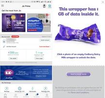 5 રૂપિયાની કેડબરી ચોકલેટ ખાવ, Jioનો 1GB ડેટા ફ્રી મેળવો....