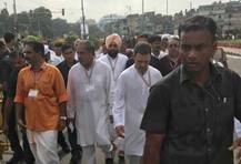 વધતી પેટ્રૉલ-ડિઝલની કિંમતો પર રાહુલની આગેવાનીમાં રાજઘાટથી રામલીલા મેદાન સુધી વિપક્ષની માર્ચ