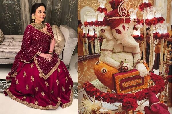 મુંબઈ: દેશના સૌથી મોટા બિઝનેસમેન મુકેશ અંબાણીના એન્ટિલિયામાં ગણેશોત્સવનું ભવ્ય આયોજન રાખવામાં આવ્યું હતું. જેમાં બોલિવુડ, બિઝનેસ, સ્પોર્ટ્સ અને રાજકીય જગતની તમામ હસ્તીઓ જોવા મળી હતી. આ દરમિયાન અમિતાભ બચ્ચનથી લઈ આમિર ખાન, સચિન તેંડુલકરથી લઈ ઝહીરખાન અને હેમા માલિની સુદ્ધાં પહોંચ્યા હતા.