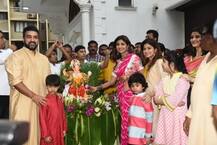 ગણેશ વિસર્જનમાં શિલ્પા શેટ્ટીએ પતિ સાથે કર્યો ડાન્સ, જુઓ Pics