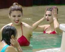 બિગ બોસ 12: સ્વિમિંગ પૂલમાં રેડ બિકિની પહેરી ઉતરી જસલીન મથારૂ, જુઓ તસવીરો