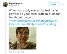 મણિકર્ણિકામાં કંગનાના લૂકની લોકોએ ઉડાવી મજાક, કહ્યું- રાની લક્ષ્મીબાઇ નહીં, વેમ્પાયર બાઇ લાગી રહી છો