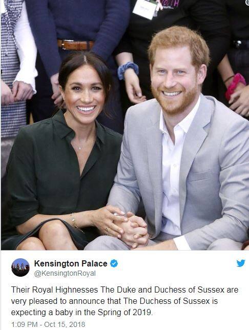 કેનિંગ્સ્ટન પેલેસ દ્વારા કરવામાં આવેલા ટ્વિટનો સ્ક્રીનશોટ.