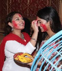 તનુશ્રી દત્તાની બહેને લગ્ન બાદ પ્રથમ વખત કરી આ વિધિ, જુઓ તસવીરો