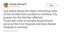 અમૃતસર ટ્રેન દુર્ઘટના પર સેહવાગ-કોહલી સહિત અનેક ભારતીય ક્રિકેટરોએ વ્યક્ત કર્યું દુ:ખ