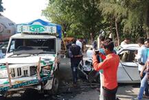 અમરેલી: સ્વામિનારાયણ સંપ્રદાયના સંતોની કાર અને બોલેરો વચ્ચે સર્જાયો અકસ્માત