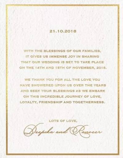 બંનેના પરિવારમાં ગિફ્ટ્સ એક્સચેન્જનો સિલસિલો પણ શરૂ થઈ ગયો છે. દીપિકા શોપિંગમાં વ્યસ્ત છે. થોડા સમય પહેલાં જ તે એક જ્વેલરીની દુકાનમાં દાગીના ખરીદતી જોવા મળી હતી.