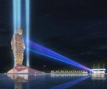 ‘સ્ટેચ્યૂ ઓફ યુનિટી’: લાઈટિંગથી ઝગમગી રહી છે સૌથી ઊંચી પ્રતિમા, સામે આવી આ તસવીરો