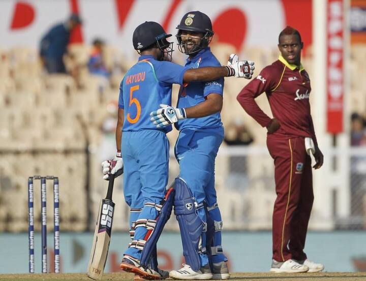 રોહિત શર્માએ વન ડે કરિયરની 21મી સદી ફટકારવા દરમિયાન અનેક રેકોર્ડ બનાવ્યા હતા. તેણે વન ડેમાં સાતમી વખત 150થી વધુનો સ્કોર કર્યો હતો. ઉપરાંત સચિનના 195 છગ્ગાના વિક્રમને પણ વટાવ્યો હતો. વન ડેમાં 150થી વધારે રન બનાવીને 3 કેચ પકડનારો રોહિત શર્મા ક્રિકેટ વિશ્વનો પ્રથમ ખેલાડી બન્યો હતો. અંબાતી રાયડુએ કરિયરની ચોથી સદી ફટકારી હતી.