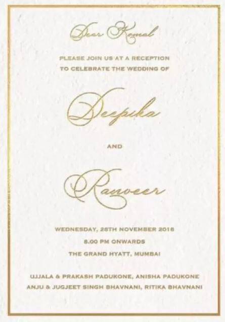 દીપિકાની ખાસ મિત્ર પ્રિયંકા ચોપરા થોડા દિવસો બાદ મંગેતર નિક જોનાસ સાથે લગ્ન કરવાની છે. હાલ નિક અને પ્રિયંકા બંને મુંબઈમાં જ છે. તેથી તેઓ બંને દીપિકા-રણવીરના રિસેપ્શનમાં ખાસ મહેમાન બનીને પહોંચે તેવી અટકળો થઈ રહી છે. પ્રિયંકા માત્ર દીપિકાની જ નહીં રણવીરની પણ સારી મિત્ર છે.