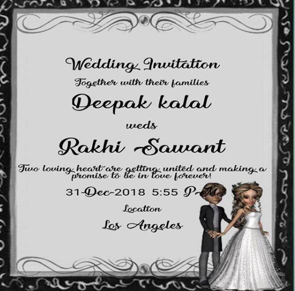 રાખી સાવંતે કહ્યું કે, મેં સાંભળ્યું છે કે દીપિકા પાદુકોણે તેના લગ્નમાં 1 કરોડનો લહેંગો પહેર્યો હતો. આ હિસાબે મારા લગ્નમાં 8 કરોડનો લહેંગો હોવો જોઈએ. લગ્ન બાદ હું અને દીપક કલાલ ભાઈ-બહેન બનીને રહીશું. રિસેપ્શનમાં મેં શાહરૂખ, સલમાન, કરીના અને દીપિકાને આમંત્રણ આપ્યું છે.