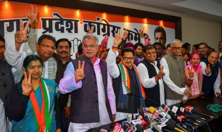 નવી દિલ્હી: ત્રણ રાજ્યો રાજસ્થાન, મધ્યપ્રદેશ અને છત્તીસગઢ માંથી બે રાજ્યોમાં કૉંગ્રેસે મુખ્યમંત્રીની જાહેરાત કરી દિધી છે. પરંતુ છત્તીસગઢના મુખ્યમંત્રીને લઈને સસ્પેંસ છે. છત્તીસગઢમાં પ્રદેશ કૉંગ્રેસ અધ્યક્ષ ભૂપેશ બઘેલ, ટીએસ સિંહ દેવ, તામ્રધ્વજ સાહૂ અને ચરણદાસ મહંત સીએમની રેસમાં છે. તમામ નેતાઓ દિલ્હીમાં છે. આજે તેઓ કૉંગ્રેસ અધ્યક્ષ રાહુલ ગાંધી સાથે બેઠક કરશે, જેમાં મુખ્યમંત્રીના નામની જાહેરાત થશે. 