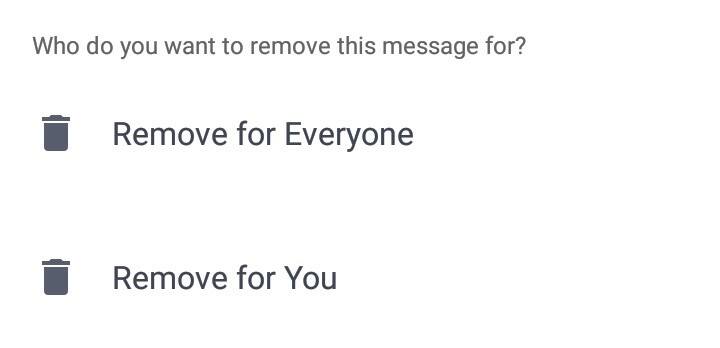 રેડડિટ પર શેર કરવામાં આવેલ સ્ક્રીનશોટમાં સ્પષ્ટ દેખાય છે કે ફેસબુકમાં મેસેન્જર પર મેસેજ ડિલિટ કરવા માટે બે વિકલ્પ જોવા મળી રહ્યા છે, જે રિમૂવ ફોર એવરીવન અને રિમૂવ ફોર યૂ છે. અત્યાર સુધી તમે ફેસબુક પર કોઈપણ ચેટ કે મેસેજને ડિલિટ કરી શકતા હતા પરંતુ તમે આ મેસેજને રિસીવરની પાસેથી ડિલિટ થઈ શકતો ન હતો.