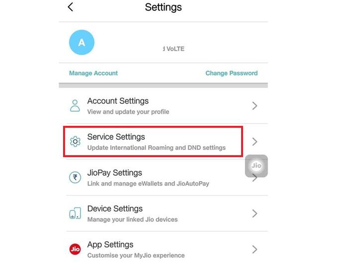 જિઓમાં ડીએનડી એક્ટવિટ કરવા માટે સૌથી પહેલાં જુઓ કે આપનાં ફોનમાં MyJioApp ઇન્સ્ટોલ કરો. હવે MyJioAppમાં login કરો. ટોપ લેફ્ટ કોર્નર પર Menu icon હશે, તેનાં પર ટેપ કરો. હવે settingsમાં જાઓ અને તેમાં service settingને સિલેક્ટ કરો.