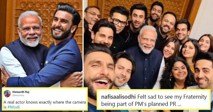 બીજી યૂઝર્સે આ તસવીર યૂઝરે સવાલ ઉઠાવતા લખ્યું કે બોલિવૂડના ખાન નજરે નથી પડી રહ્યા. એક યૂઝરે લખ્યું કે વિવેક ઓબેરોય ક્યાં છે? નોંધનીય છે કે વિવેક ઓબોરોય પીએમ મોદીની બાયોપિકમાં કામ કરવાનો છે.